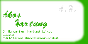 akos hartung business card